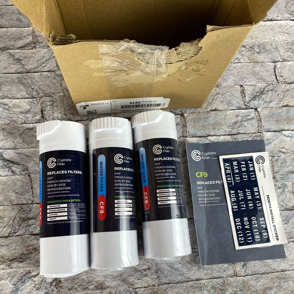 Crystala 3-Pack Filters XWF Water Filter Of CF9 French Doors & Side By Side